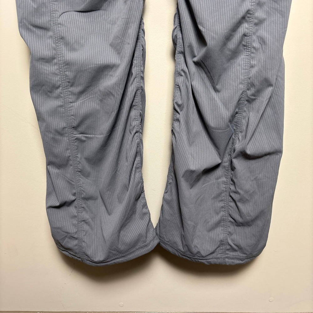 Lululemon Gray Pinstripe Dance Studio Drawstring Ruched Leg Jogger Pants Women 6 - Picture 7 of 9
